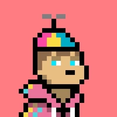 Official JagOBX coral-background pixel profile picture of Jag (@JagOBX), character in a colorful cap and pink hoodie